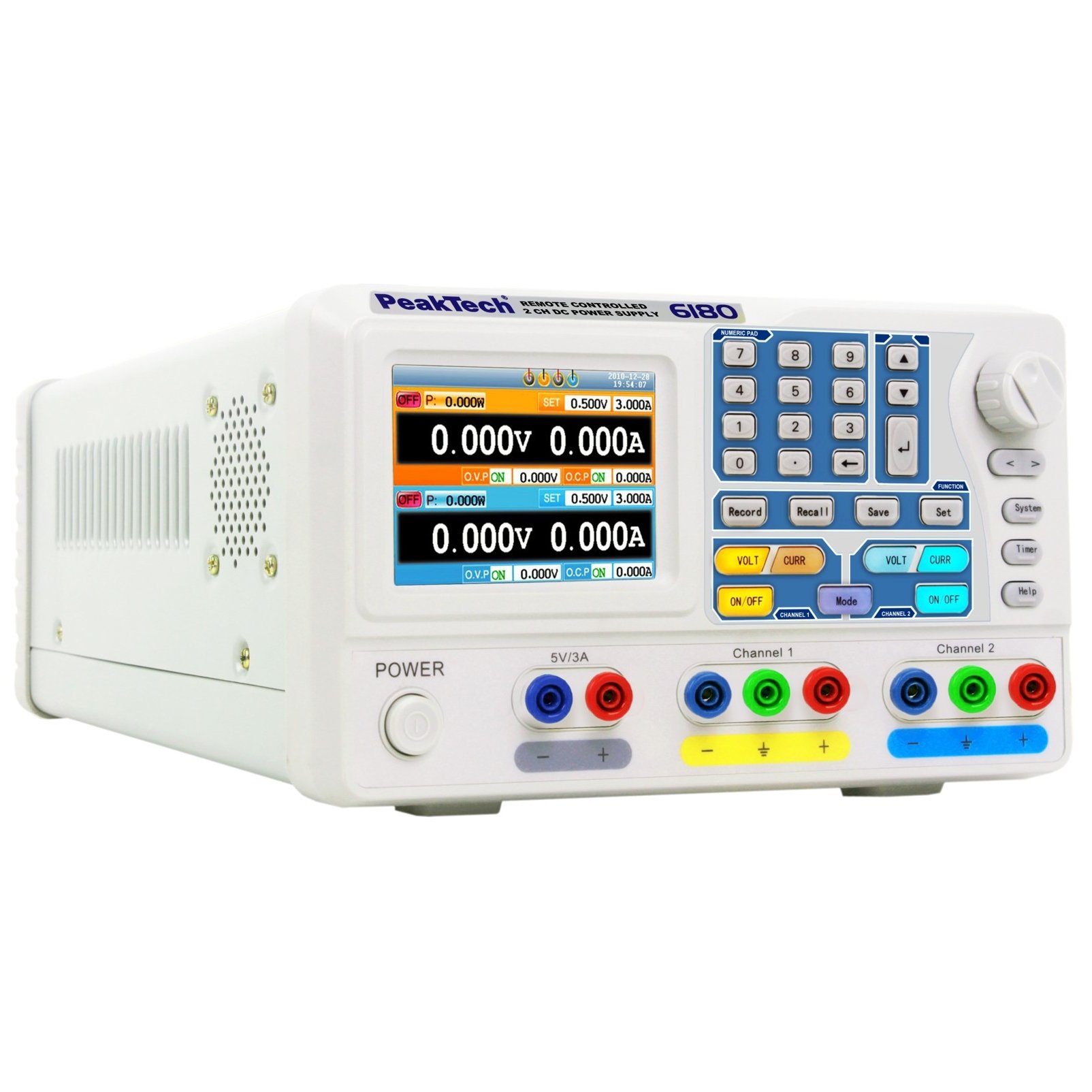 Sursa lineară  programabilă cu 2 canale (2x30V/3A) -  PeakTech P6180