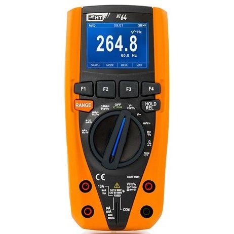 Multimetru TRMS cu înregistrator (6000 count, inclusiv capacități, temperaturi, 4-20mA%), CAT IV - HT64