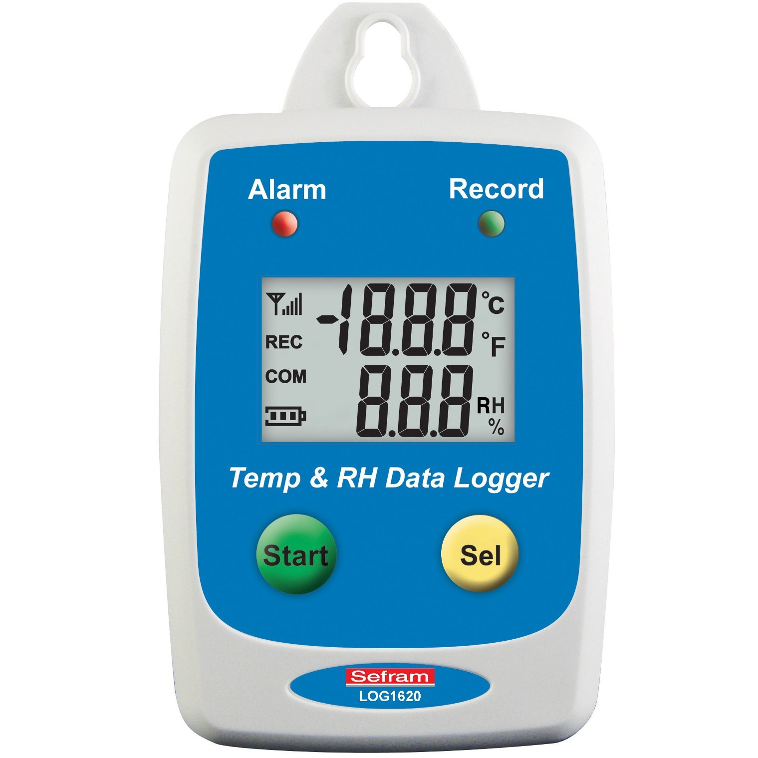 Mini datalogger  temperatură și umiditate, cu afișaj - Sefram LOG1620