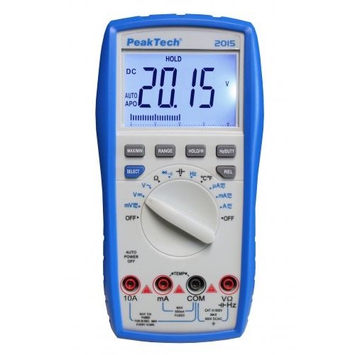Multimetru digital (4000 counts, 600V AC/DC, 10A AC/DC) - Peaktech P2015
