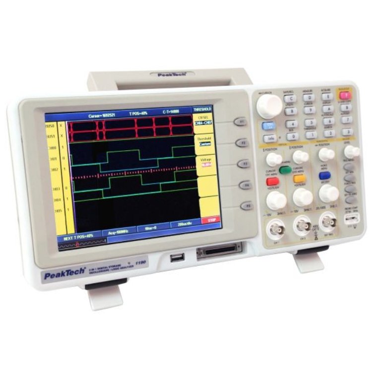 PeakTech Digital Oscilloscopes - 2 ch DSO & 16ch MSO, 100/200 MHz 