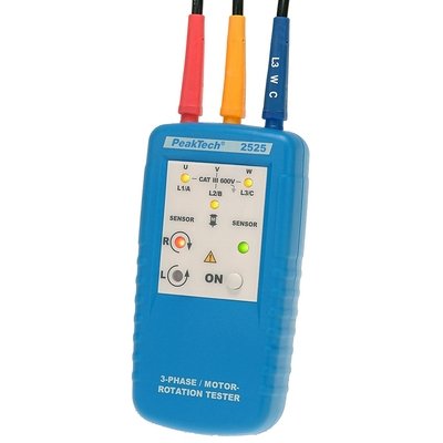 Tester pentru succesiunea fazelor cu afișaj LED - Peaktech P2525