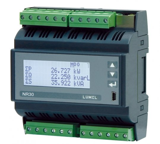 Lumel NR30 - Rail mounted 3-phase power network meter with Ethernet and recording