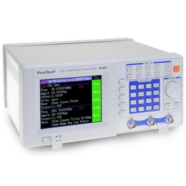 Generatoare de funcții  DDS cu 2 canale (100 mHz - 50 MHz) / (100 mHz - 150 MHz) - PeakTech