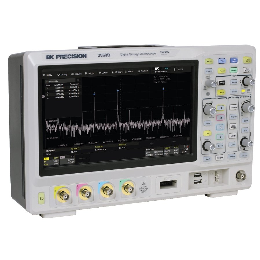 BK Precision Digital Oscilloscopes- 4ch DSO /  4ch MSO, 100/200/350 MHz- 2560B Series
