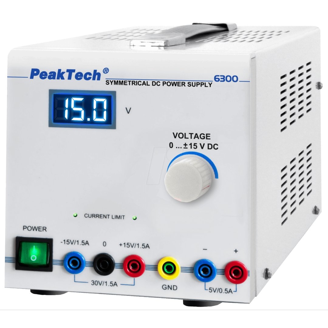 Sursă simetrică (0 - +/- 15 V)  - Peaktech P6300