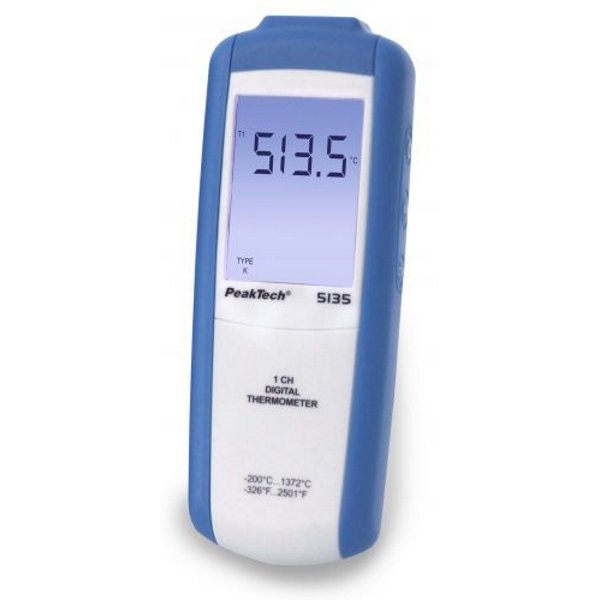 Termometru digital (cu sondă K), 1 canal, -200 ÷ +1372°C, afișare °C / °F / K - P5135