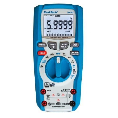 Multimetru digital TRMS cu Filtru Trece Jos, măsurare Buclă de Curent (60000 counts) - Peaktech P3441